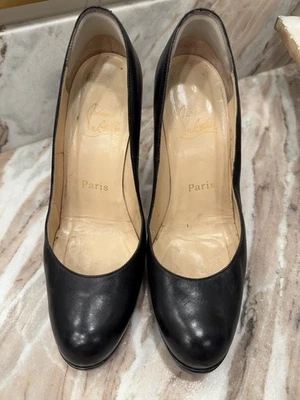 CHRISTIAN LOUBOUTIN Bianca Tacones Altos Cuero Negro Talla 38 Foto 1 de 4