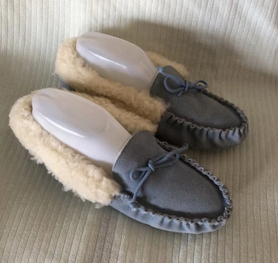 De colección Mocasines Zapatillas Casa Zapatos Mocasines Cuero Azul Forro Piel Mujeres 9 Foto 1 de 4