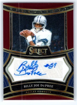 Billy Joe Dupree 2024 Select Maroon Prizm Auto SP! 45/75! Cowboys - Image 1 of 2