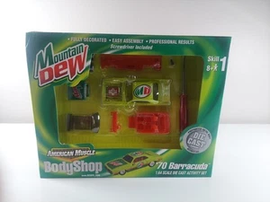 MOUNTAIN DEW American Muscle BodyShop '70 BARRACUDA 1:64 Die Cast ACTIVITY D6 - Picture 1 of 4
