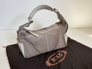 Vintage Tod’s leather and suede beige and cream bag / handbag - Picture 1 of 18
