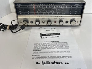 Receptor de onda corta Hallicrafters S-120 4 bandas encendido sonido probado SW LEER - Imagen 1 de 16