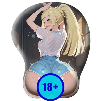 3D butt Anime Mouse Pad with Ergonomic Wrist Support XL, New Lillie #02 - Image 1 of 3