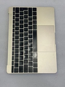 TOPCASE GEHÄUSE MIT TASTATUR WILDLEDER QWERTY FÜR MACBOOK 12" A1534 GOLD - Bild 1 von 2