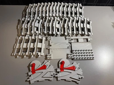 LEGO Duplo Train Track 37 piezas interruptor recto curvo lote a granel gris claro Foto 1 de 4