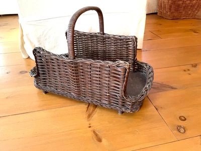 SOPORTE DE REGISTRO/REVISTA NATURAL de mimbre Heywood-Wakefield siglo XIX victoriano Foto 1 de 4