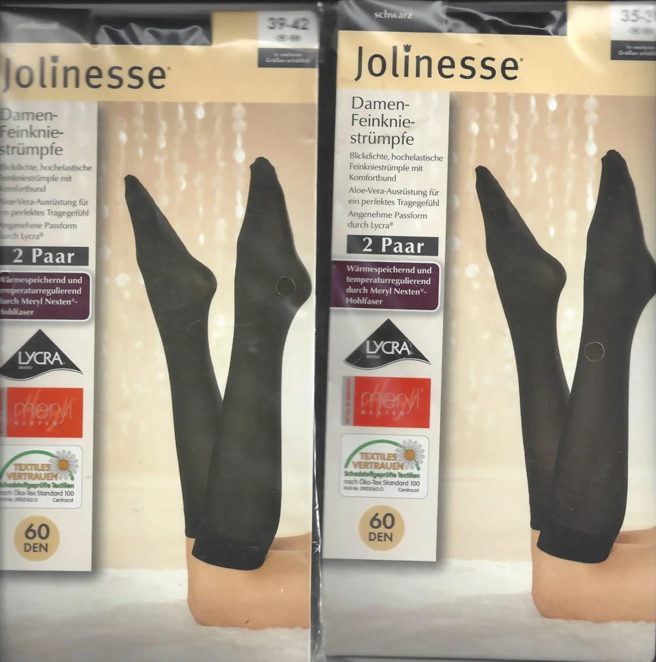 Feinstrümpfe Kniestrümpfe Strümpfe Größe 35-38 60 Den 2 Paar  - Bild 1 von 1