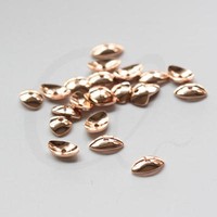 Plated Brass Earring Post-Whale Tale 9x10x14mm CW-4334C 2 Pieces One Pair