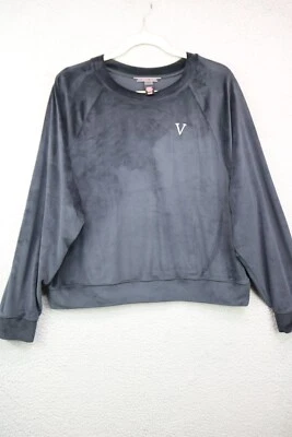 Victoria's Secret Black Velour Tracksuit Sweater-Size XL - Image 1 of 4