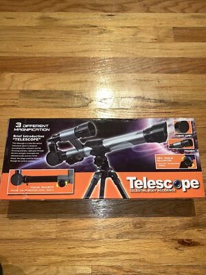 Refracting Telescope with Tripod and Finder Scope,20X 30X 40X Magnification Open - Image 1 of 4