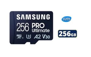 Samsung 256GB PRO Ultimate MicroSD Class 10 Temperature Proof & Water Proof - Photo 1 sur 4