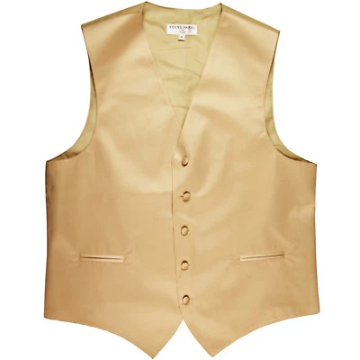 New Men's Formal Tuxedo Vest Waistcoat only solid beige wedding prom - Image 1 of 3