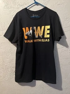 WWE “Walk With Elias” Y-Shirt L Samson guitar slam crate exclusive VG - Picture 1 of 4