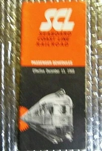 Dezember 1968 SCL Seaboard Coast Line Eisenbahn Fahrplan Karte Personenfahrpläne - Bild 1 von 3