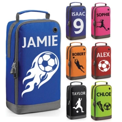 Personalised Football Boot Bag Boys Girls Customised Kids School PE Sports Gym  - Image 1 of 4
