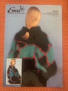 WOMENS EMU FILIGREE SUPREME MOHAIR JUMPER 32”-36” VTG 80’s KNITTING PATTERN 3941 - Picture 1 of 3