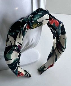 H&M Floral Satin Knotted Headband, Multi Colored, J-01 - Picture 1 of 6