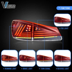 Luces traseras rojas LED para Lexus IS250 IS350 ISF 2006-2013 sedán VLAND izquierda + derecha - Imagen 1 de 10