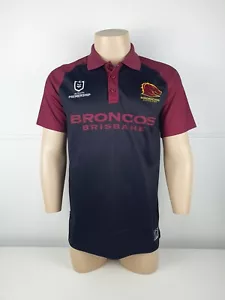 Brisbane Broncos NRL Mens Size Small S Polo Shirt Supporter Rugby League - Picture 1 of 14