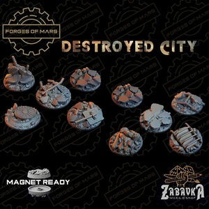 Bases - Destroyed City - Round 32mm (x10) - Imagen 1 de 1