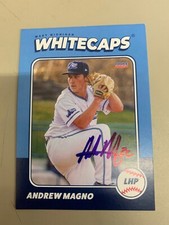 2022 Andrew Magno Signed Card West Michigan White Caps Team Card IP Auto