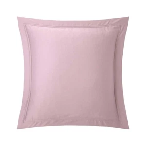 New Pair (2) Yves Delorme EURO Shams Triomphe Lila Pink Purple Organic Sateen - Picture 1 of 24