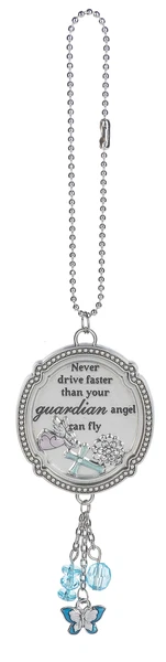 Ganz Car Charm "Nunca conduzcas más rápido de lo que tu ángel de la guarda puede volar" Foto 1 de 1