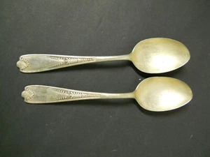 1890 Holmes & Edwards Minnehaha Sterling Inlay 2 PC Spoon Silver Plate Flatware - Picture 1 of 5