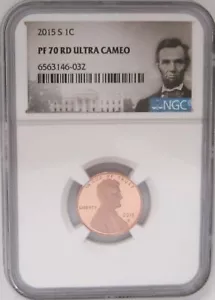 2015-S Lincoln Shield Cent NGC PF70 RED ULTRA CAMEO - Perfect GEM GRADED PROOF - Picture 1 of 7