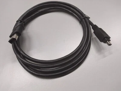 FireWire  IEEE1394   - 400 Mbs-  6pin /4pin   Stecker Anschlusskabel schwarz  1m - Bild 1 von 3