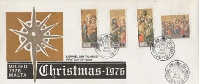 Malta Christmas 1976, 77, 79 First Day Cover - Image 1 of 3