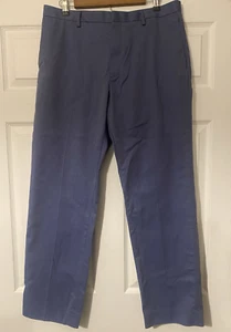 Banana Republic Dress Pants Men's 35x32 Blue Check Non Iron Modern Slim Fit - Picture 1 of 9