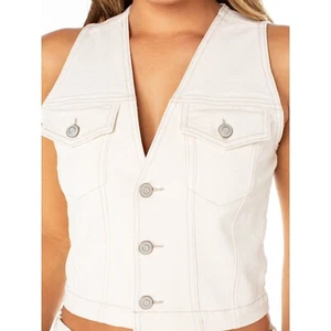 Celebrity Pink Junior's Denim Vest X-Small - Picture 1 of 2