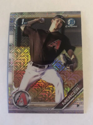 Matt Mercer 2019 Bowman Chrome 1st Bowman Mojo Refractor #BCP-120 Diamondbacks - Image 1 of 2
