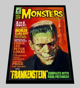 FAMOUS MONSTERS OF FILMLAND #56-Warren Magazine Cover 1969-18” X 24” Poster - Picture 1 of 1