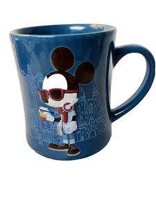 Disney Parks Mickey Mouse Mickey's Really Swell Coffee Blue Hipster Mug 13 oz - Picture 1 of 12