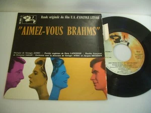AIMEZ-VOUS BRAHMS 45T OST AURIC SAGAN MONTAND PERKINS.BARCLAY. 70385 FRENCH - Imagen 1 de 1