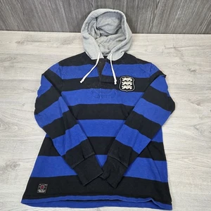 Ralph Lauren Polo Rugby Sudadera con Capucha Para Hombres Talla M Azul Negro Rayas Jersey Sudadera  - Imagen 1 de 19