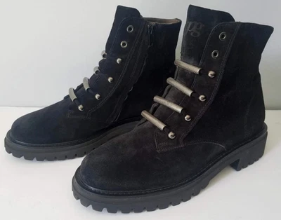 Боевые ботинки Paul Green Keri черная кожа металлическая фурнитура на шнуровке на молнии размер 8 США - Изображение 1 из 4