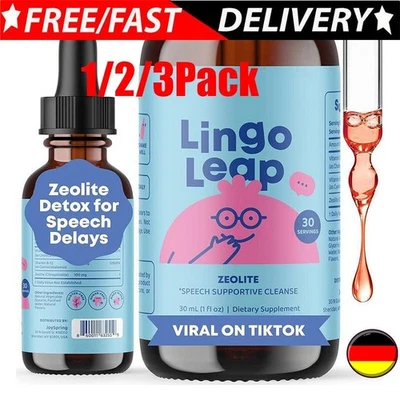 MARKENLOS Lingo Leap Children's Drops - Zeolite Detox for Speech Delays Therapy - 1oz-DE.