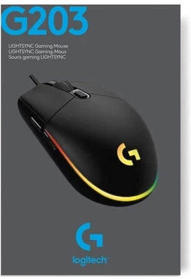 Logitech G203 LIGHTSYNC Optical Gaming Mouse, Black (910-005790) - Image 1 of 2