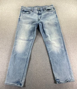 American Eagle Original Straight Jeans Mens 36x32 (36x30) Blue Light Wash Denim - Picture 1 of 12