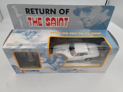 CORGI 57404 RETURN OF THE SAINT WHITE JAGUAR XJS DIECAST MODEL CAR + FIGURE - Image 1 of 4