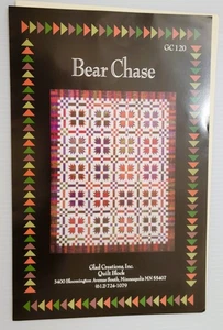1999 Glad Creations Quilt Pattern GC 120 Bear Chase Quilt Block 77"x92" - Picture 1 of 4