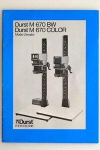 DURST M 670 BW & COLOR Original Handbuch Anleitung Französisch Mode d'emploi - Bild 1 von 1