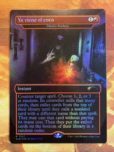 Magic The Gathering Rainbow Foil Borderless Ya viene el coco - Tibalt's Trickery Secret Lair!! - Imagen 1 de 2