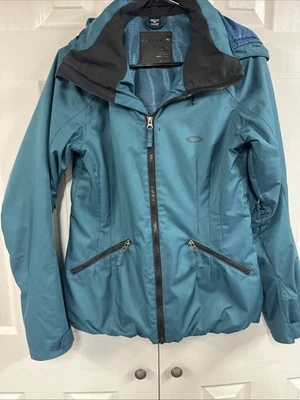 Jaqueta de esqui Oakley Teal Thinsulate feminina tamanho XS, capuz removível - Imagem 1 de 4
