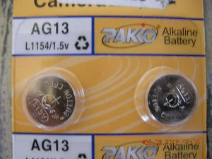 PAKO BATTERIES AG13 L1154 ALKALINE BATTERY  1.5V many uses very compatible NEW - Picture 1 of 2