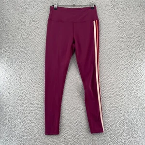 Free People Movement Pants Womens Small Burgundy Leggings Side Stripe Athletic - Bild 1 von 13