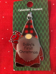 Ganz  “ Baby’s First Christmas” Gnome Ornament Metal & Enamel - Picture 1 of 2